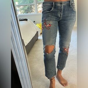 Citizens of Humanity Emerson Boyfriend Slim button fly jeans - embroidered